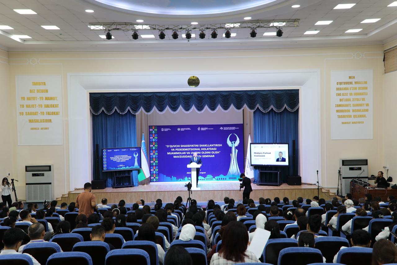 Umumiy oʻrta taʼlim maktablari psixologlari uchun oʻquv-seminar o’tkazilmoqda